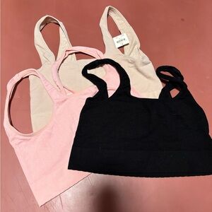 Anthropologie Bralettes Set of Three Size L/XL
